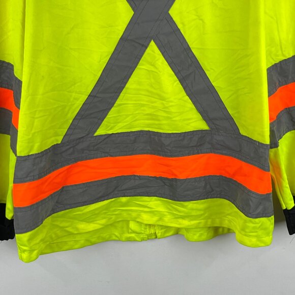 Pioneer Hi-Viz Traffic Control Safety Jacket Size M Yellow Stat Tech Reflective - Picture 9 of 9